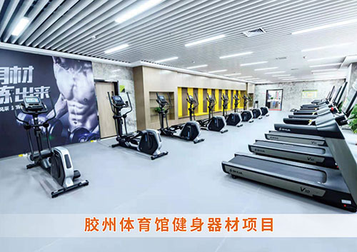 ​銳強體(tǐ)育為(wèi)膠州體(tǐ)育館打造的(de)健身(shēn)房(fáng)